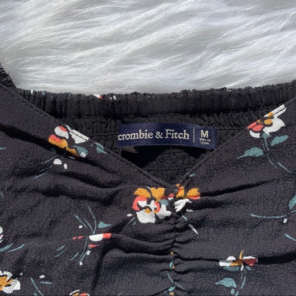 Abercrombie & Fitch Black Floral Dress - Picture 3 of 3